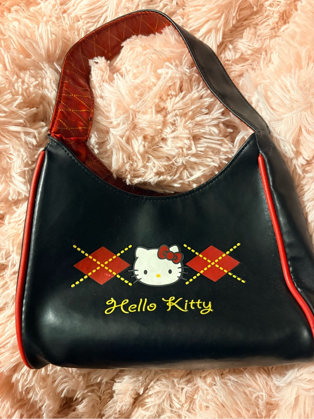 RARE VINTAGE preppy hello kitty shoulder bag with clasp from the 90s